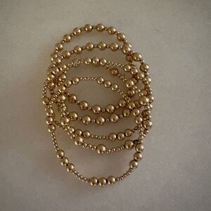 Gold Minimalist Necklace with Lustrous Beads